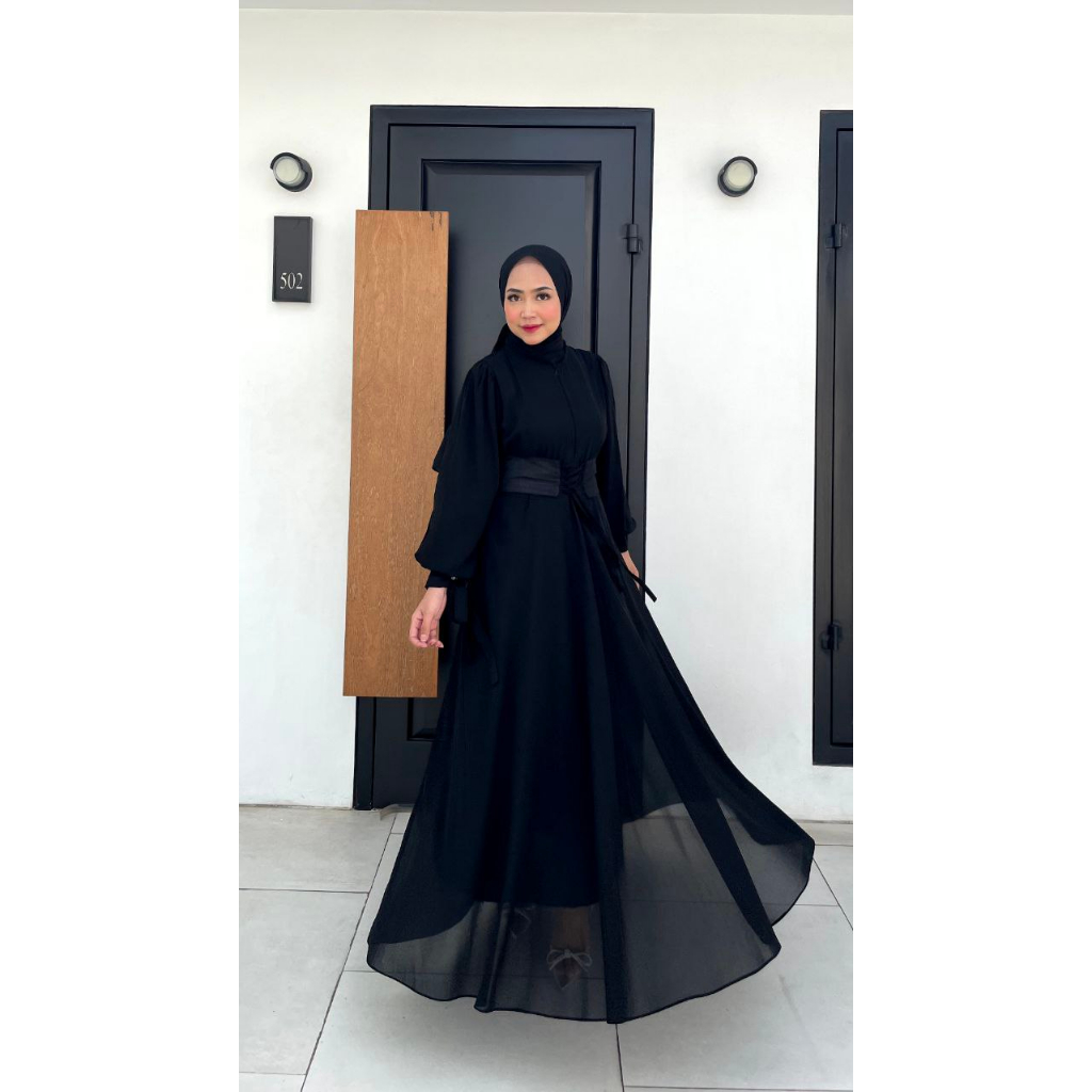 Lively Long Dress Kondangan Gamis Pesta Seragam Bridesmaid Gaun Prewedding Baju Muslim Polos Busui Friendly