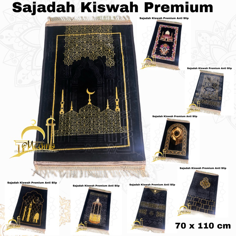 Sajadah Kiswah Premium besat 70x110/ Sajadah Hitam ecer/grosir