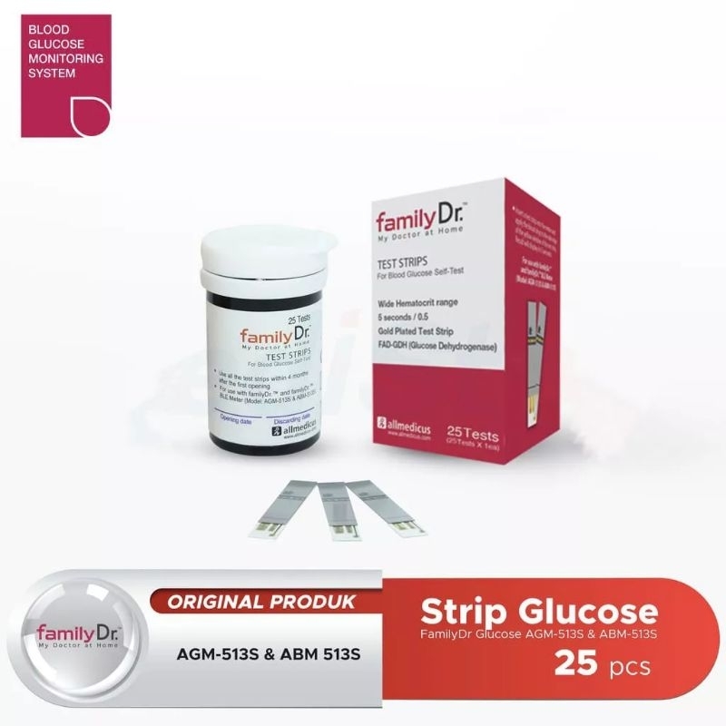 FAMILY DR GLUCOSE STRIP ISI ULANG GULA DARAH