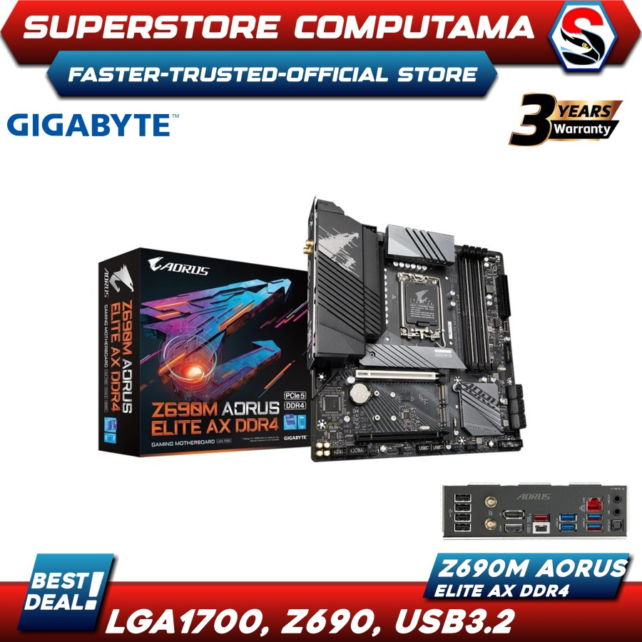 Motherboard Gigabyte Z690M Aorus Elite AX DDR4 (LGA1700, Z690, USB3.2)