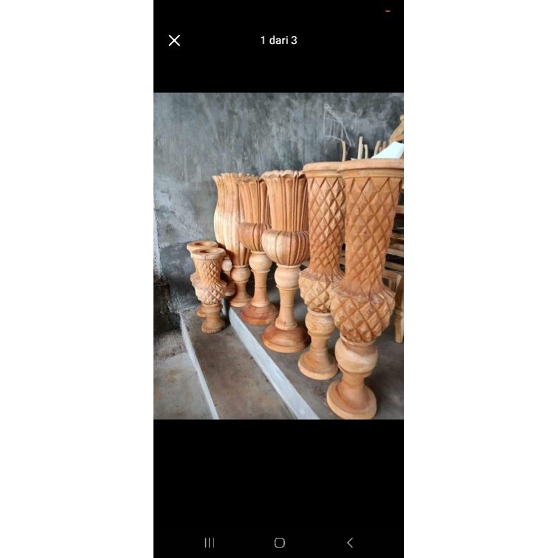 pot dekorasi mentah tinggi 85