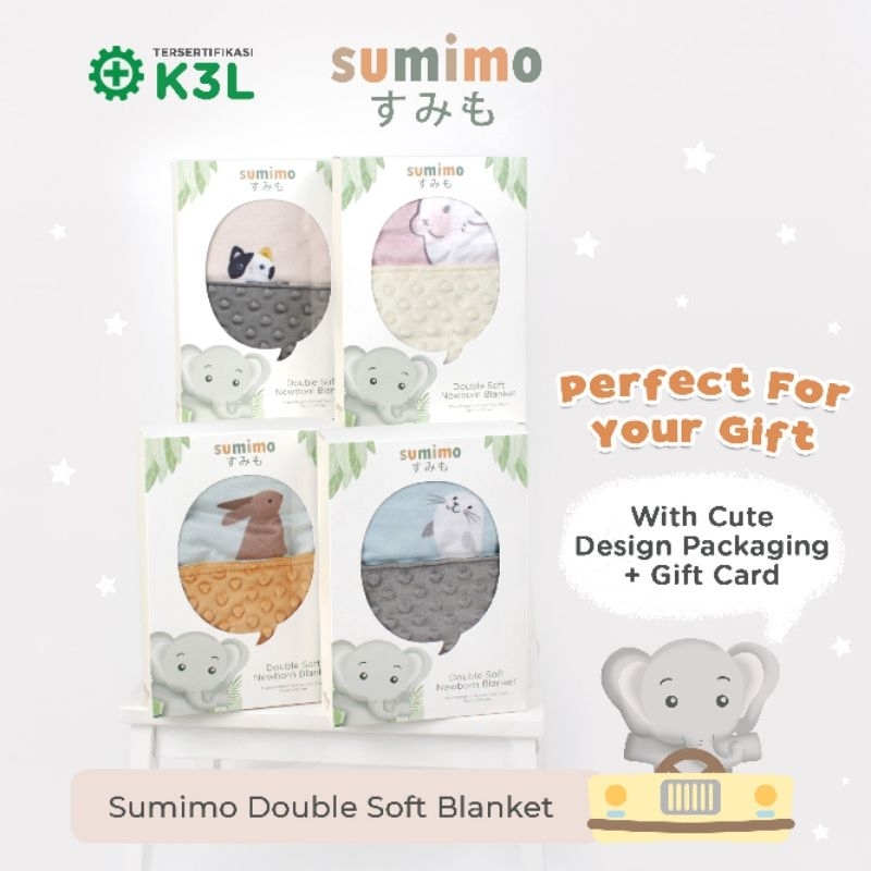 Sumimo Double Soft Newborn Blanket (Motif Random) - Selimut Bayi