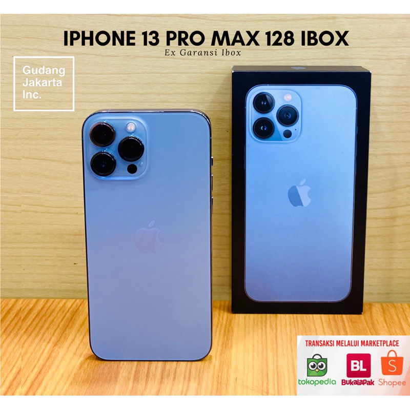 iPhone 13 pro max 128gb sierra blue inter Bh 100% fullset like new