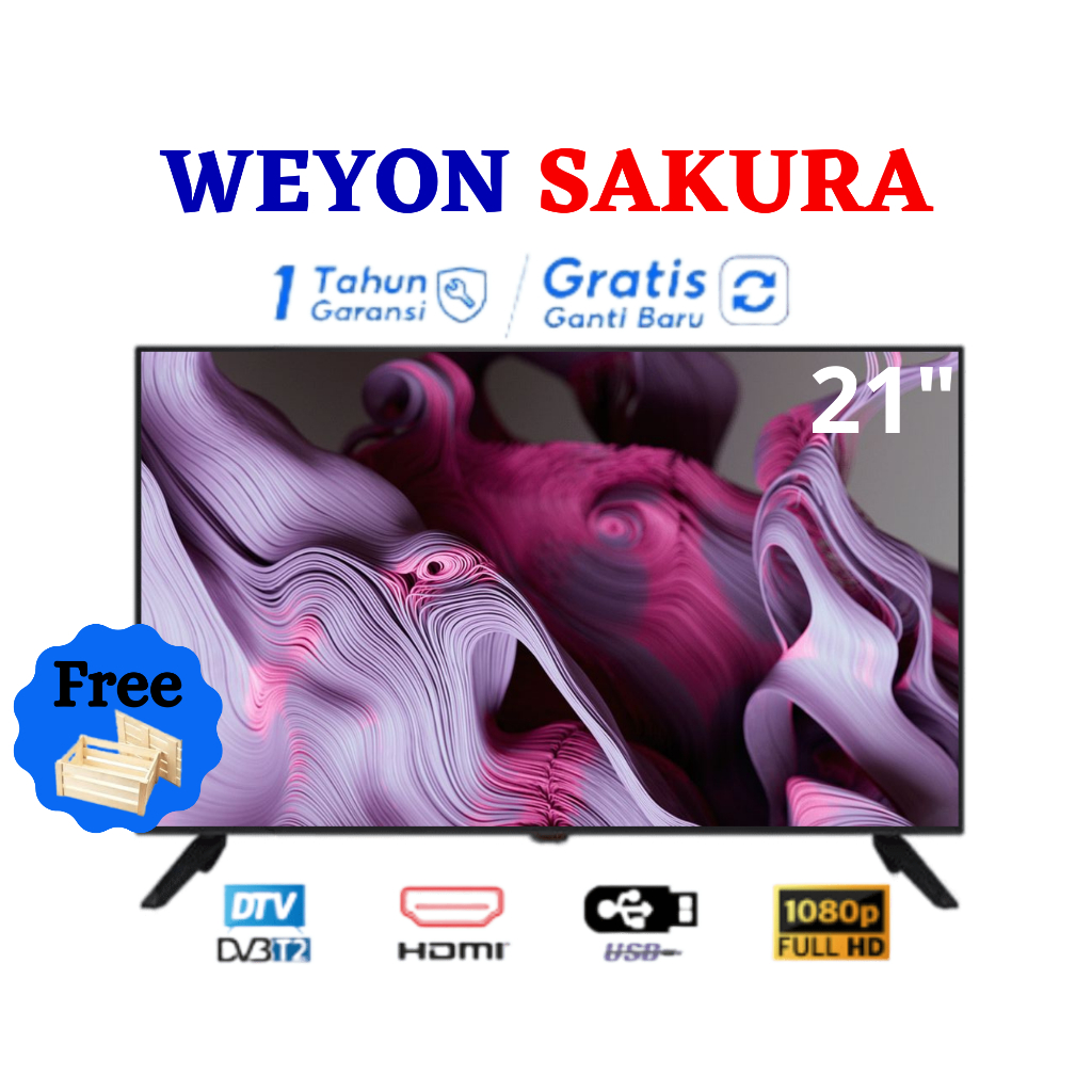 FLASH SALE -  DIGITAL TV LED 21 INCH FULL HD WEYON TV LED MURAH GARANSI 1 TAHUN