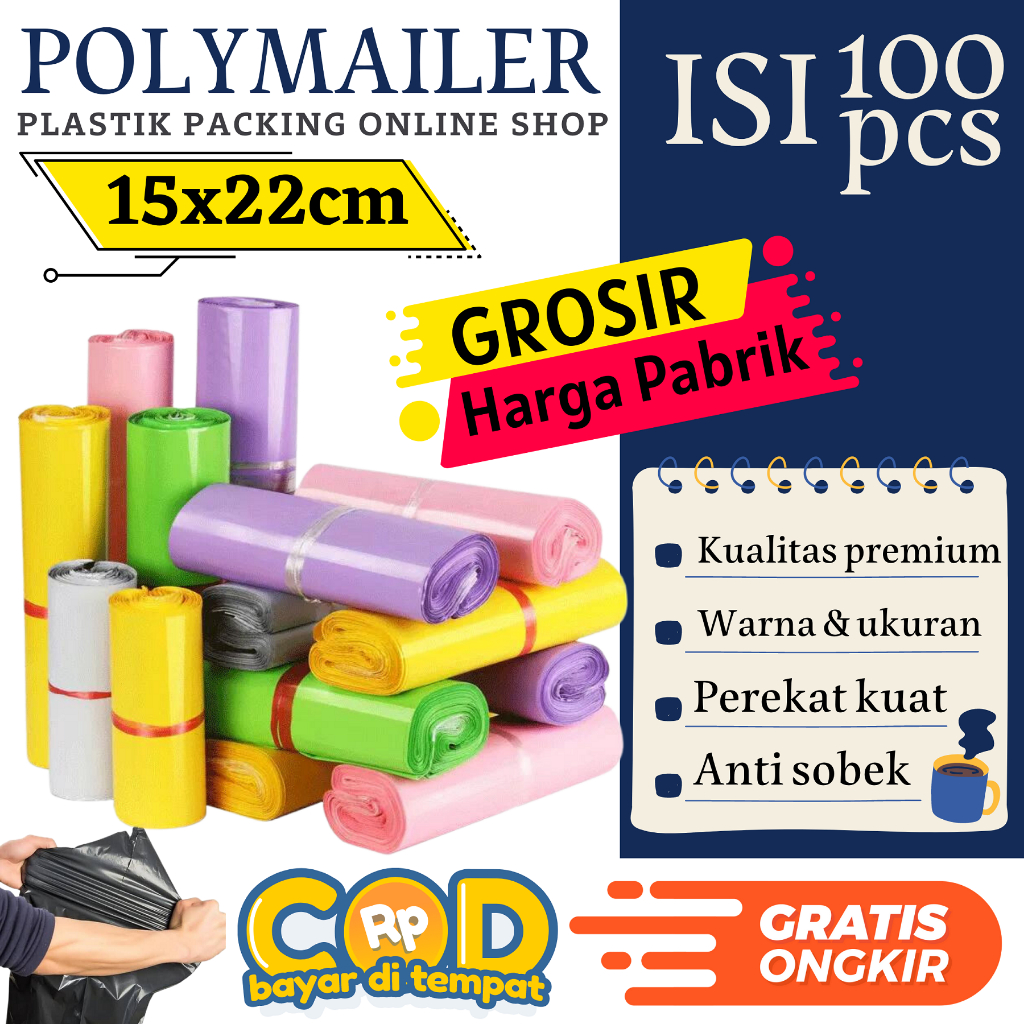 

Plastik Polymailer 15x22cm /Plastik Packing polymailer