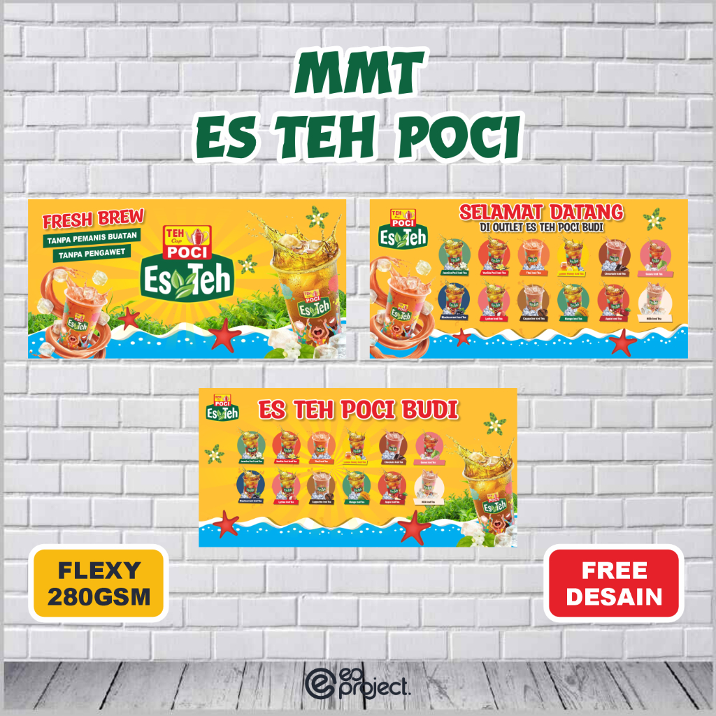 Cetak MMT / Banner / Spanduk / Backdrop Es Teh Poci eoproject