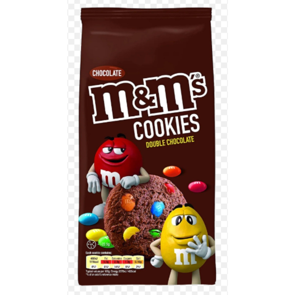 Cookies M&amp;M's COOKIES DOUBLE CHOCOLATE IMPORT UK M &amp; M 180 gr