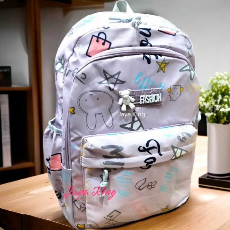 Ransel Korea Import Uk Besar 18 Inch Tas Sekolah Waterproof Anak Perempuan Remaja Wanita
