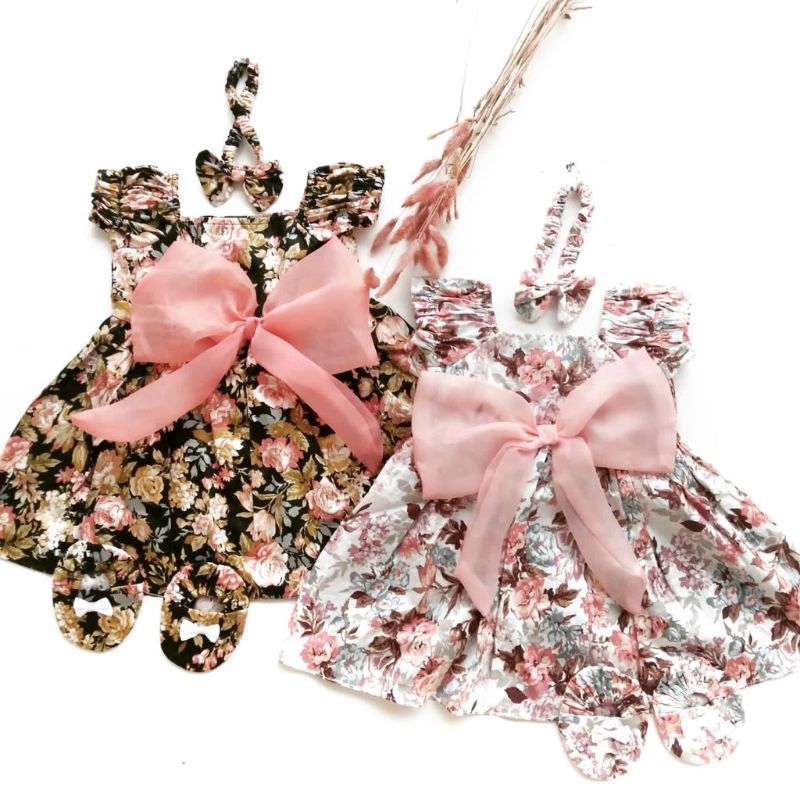 LILYROSE PITA KACA HIKARU DRESS PREMIUM KATUN JEPANG/ BAJU BAYI BAJU STELAN BUNGA