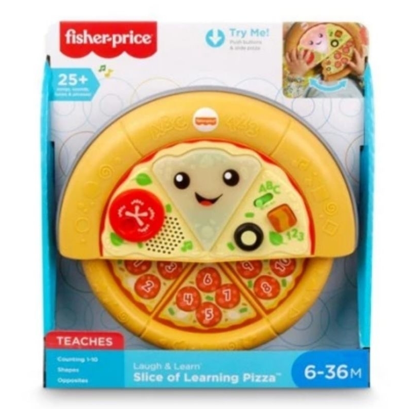 Fisher Price Laugh &amp; Learn Slice Of Learning Pizza Original Mattel / Mainan Edukasi Anak Pizza Musik