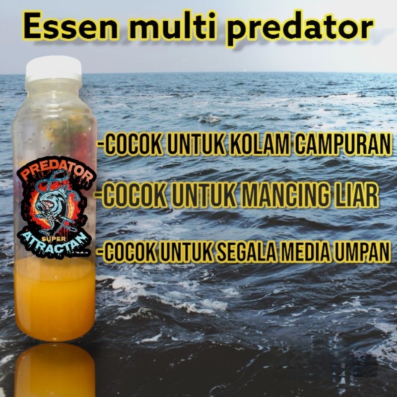 Essen multi predator cocok untuk segala jenis ikan air tawar,payau cocok di segala cuaca siang malam