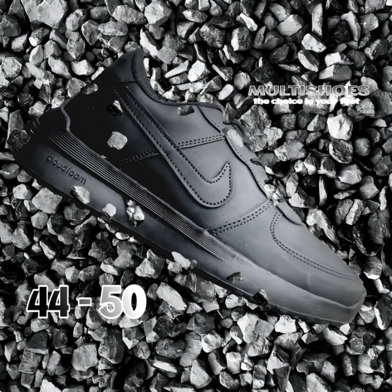 sepatu olahraga hitam big size jumbo full black besar ukuran 44 45 46 47 48 49 50 sepatu lari big si