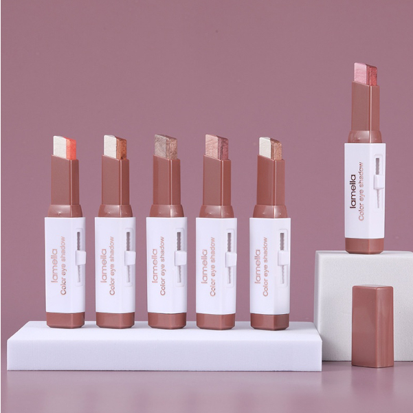 LAMEILA COLOR EYESHADOW STICK KOMBINASI 2 WARNA DOUBLE GRADIEN EYE SHADOW STICK EYESHADOW CANTIK