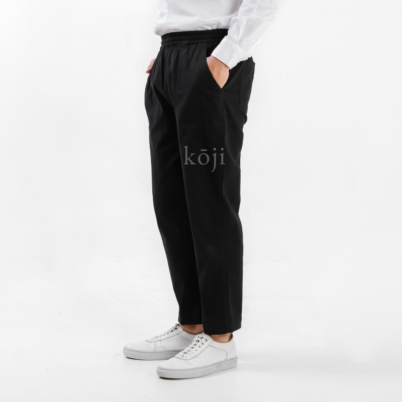 Celana Ankle Pants Pria Kasual Katun Stretch Premium KOJI