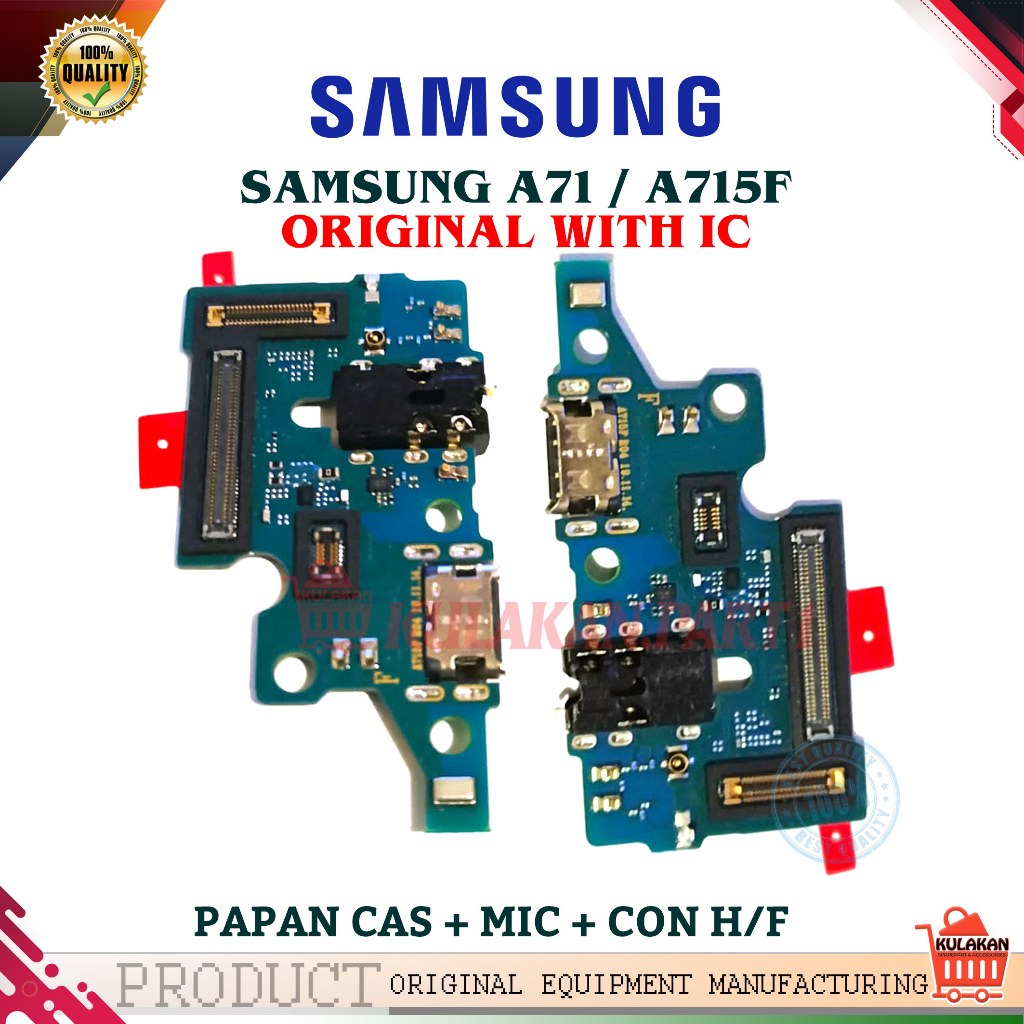 Papan pcb cas  A71 connector Charger samsung A71 - Papan cas Samsung A715 original with ic