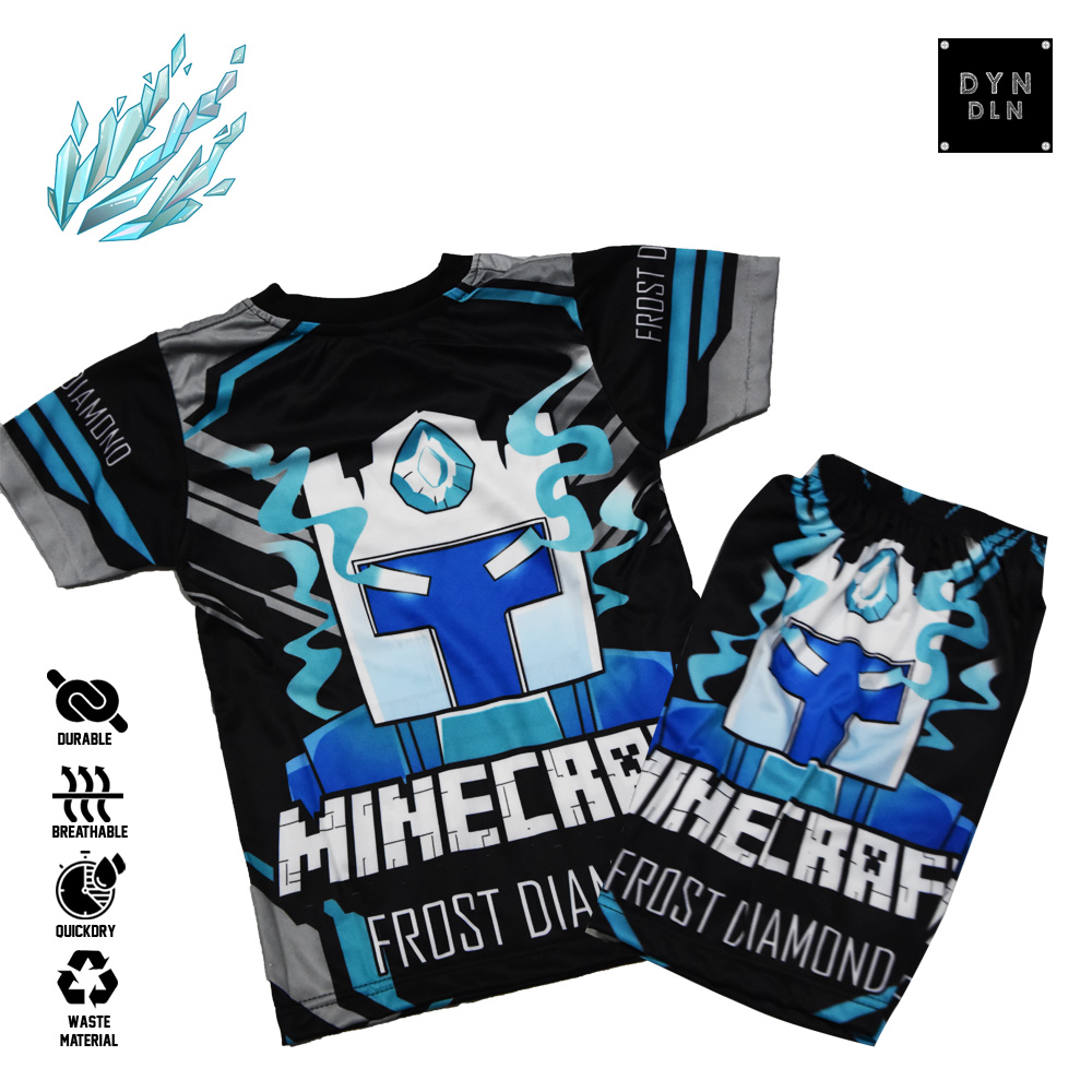 Setelan anak Full Printing/ Baju Minicraft Frost Diamond/ Baju Jersey Anak Minicraft