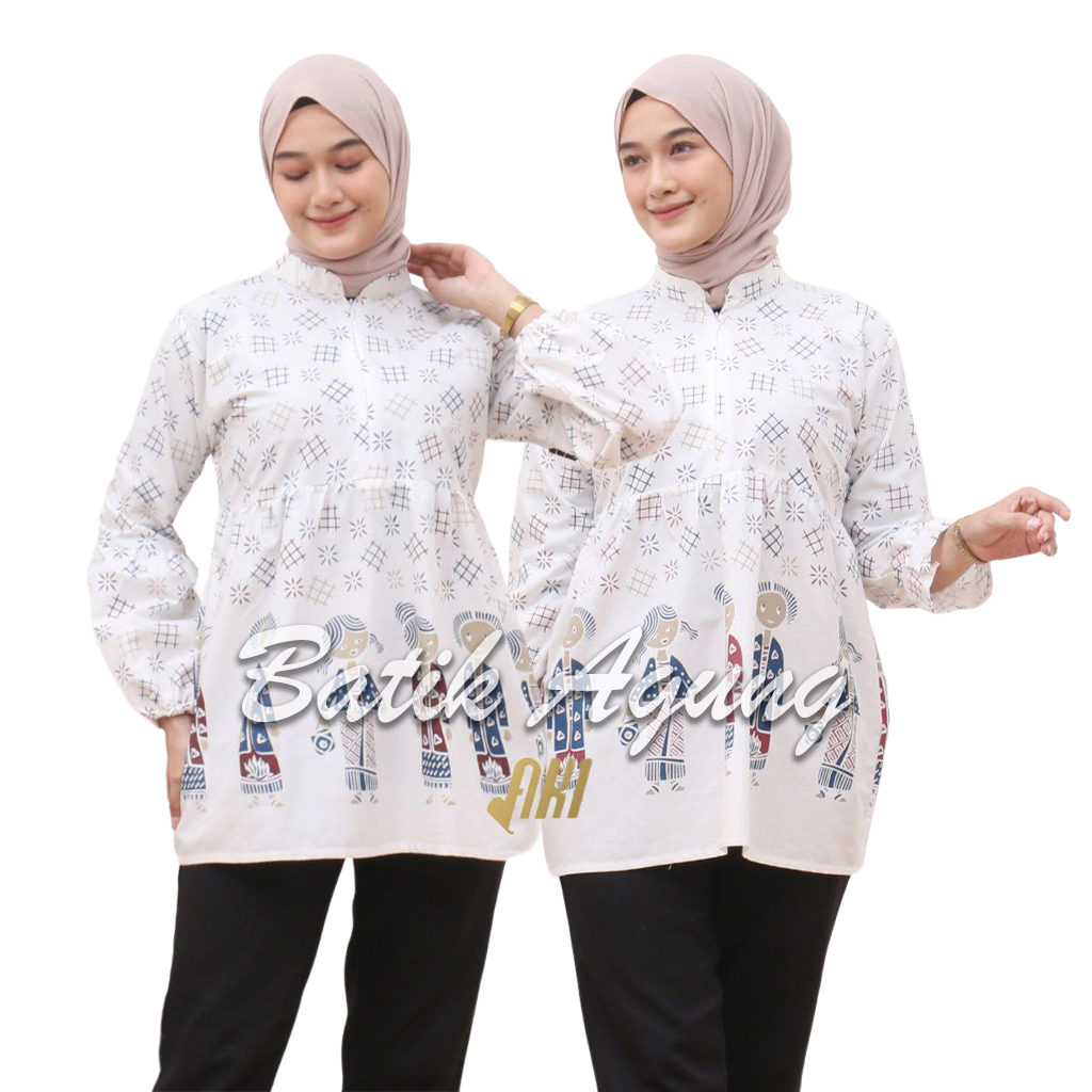 Atasan Batik Wanita Seragam Bluse Kantor Dinas Terbaru Modern Kerja Cewek Motif Cantik Terbaru 2022