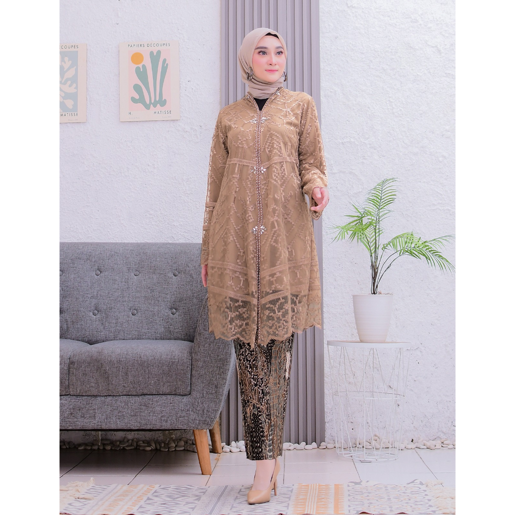 Vanriz Kebaya-Kebaya Tunik Tile Sapto Kinara Full Paet