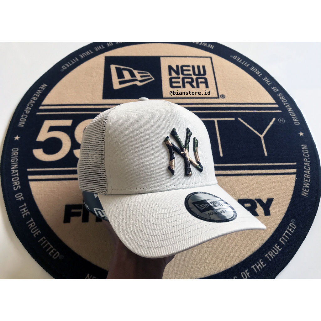 Topi New Era 9Forty A-Frame Trucker New York Yankees Camo Infill  Cap Grey