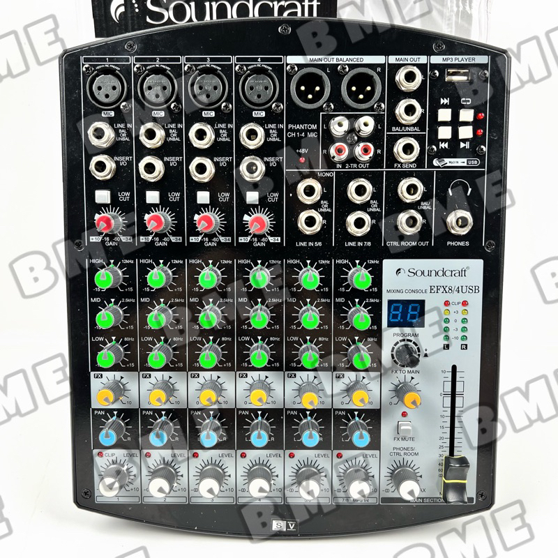 Mixer Soundcraft EFX 8/4 USB EFX 8 - 4 USB (8 Channel)
