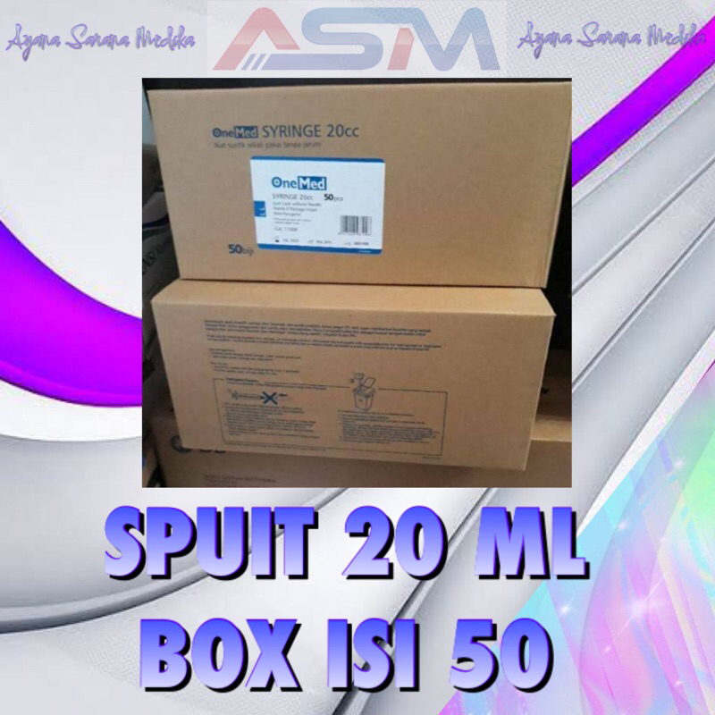 PER BOX SPUITT 20 ML ONEMED LUBANG PINGGIR