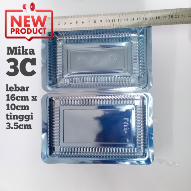 mika 3C isi 100pcs , wadah makanan , mika kotak , mika plastik serbaguna