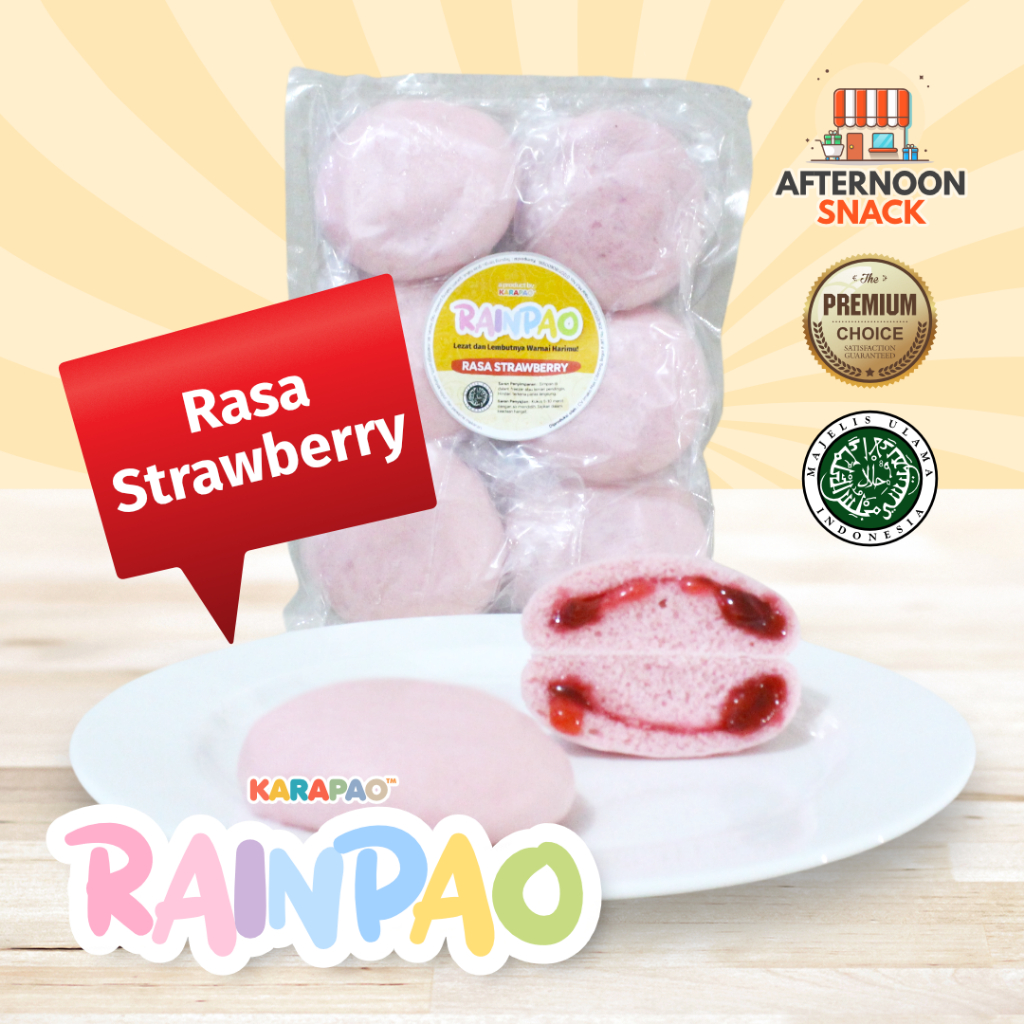 RAINPAO Bakpao Frozen Non Karakter dari Karapao Cemilan Jajanan Hits Murah untuk Keluarga Isi 6 Bakpao