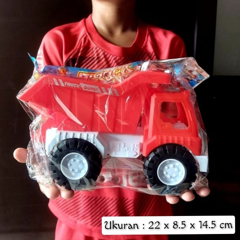 Mainan Dump Truck Tambang Edukasi Miniatur Mobil Mobilan Truk Pasir Tanah Anak Laki Cowok