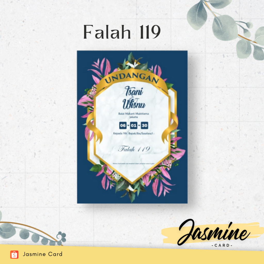 BLANGKO UNDANGAN PERNIKAHAN SOFTCOVER TERMURAH FALAH 119