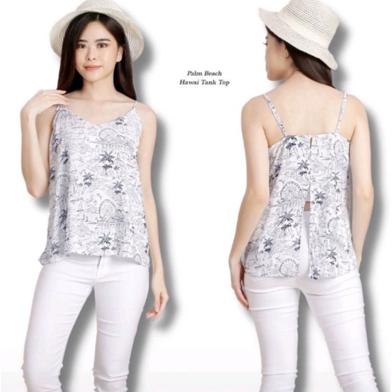 Tanktop Wanita ODN Hawai Palem Beach Tanktop