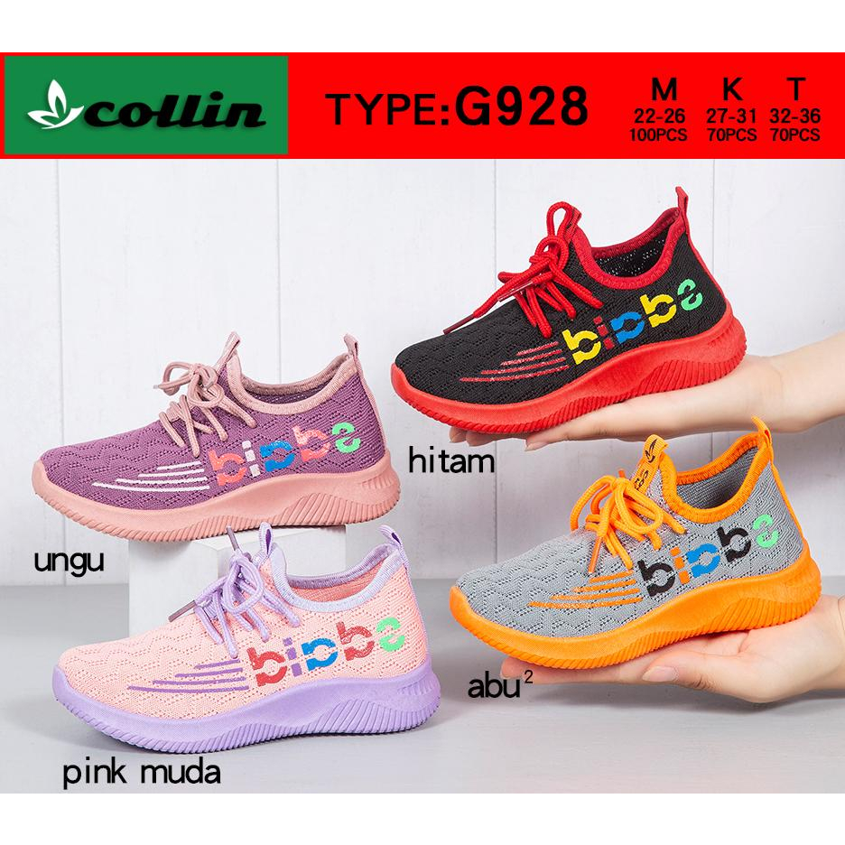 TERBARU!!! Sepatu Rajut anak collin 928 size 22-36 - Sepatu slip on tali untuk anak merk collin NYAMAN DI PALKAI!!!