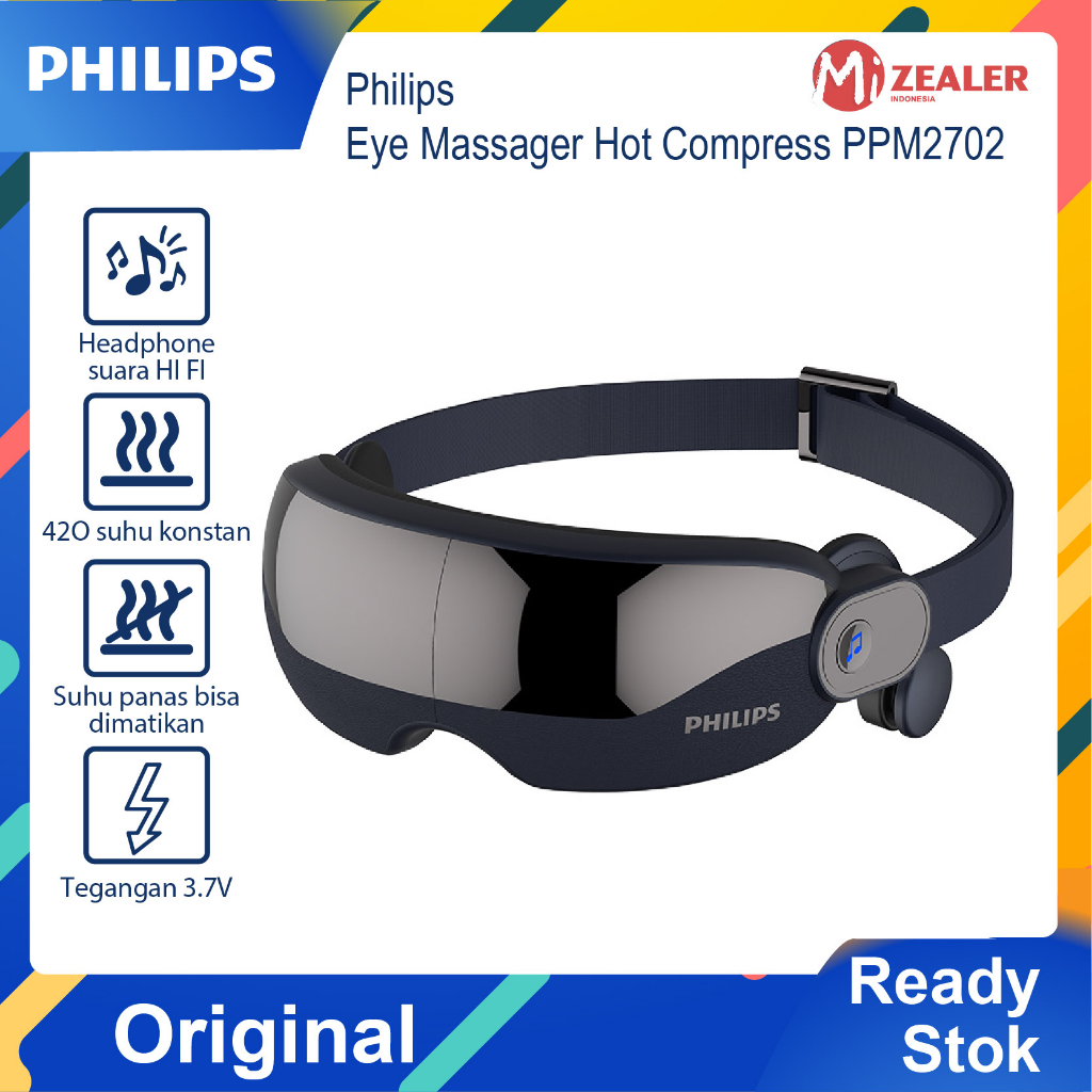 Philips massage Pijat eyes Bone transmission music/5 massage modes/3D hollow vision design PPM2702