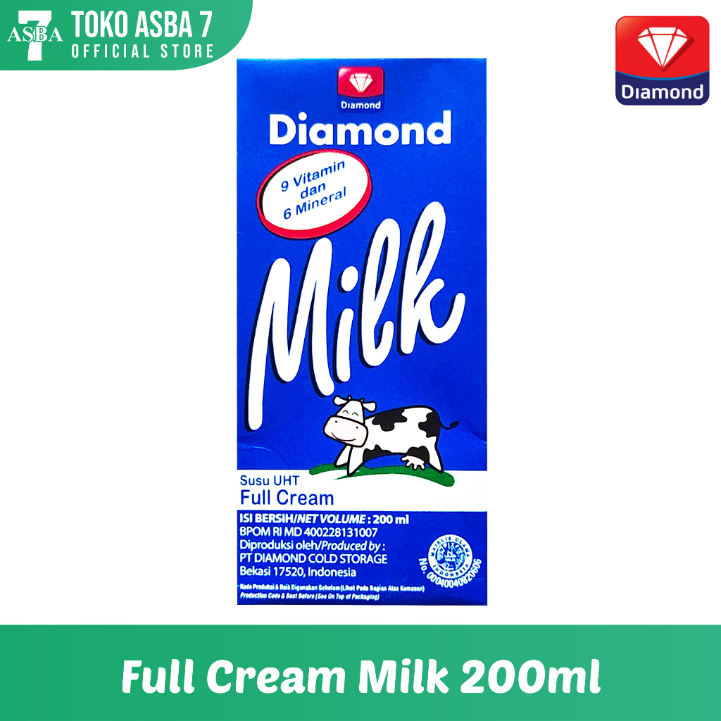 

DIAMOND MILK UHT FULL CREAM 200ML