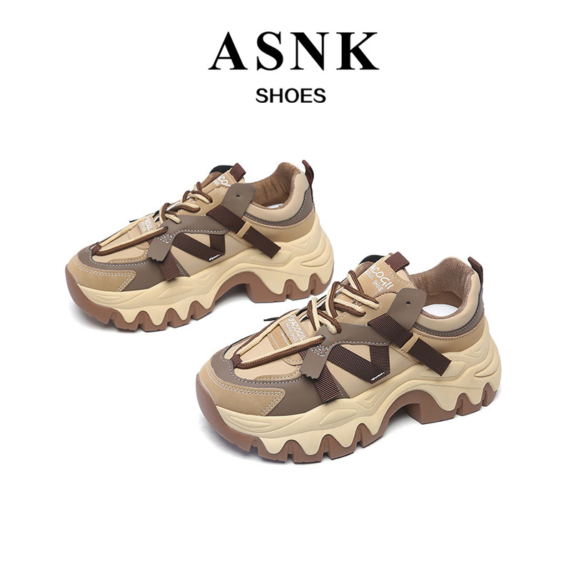 [GROSIR][COD] SEVEN_DAY SEPATU SNEAKERS WANITA SEPATU BOLU PLATFORM TEBAL TINGGI H-3251 COKLAT