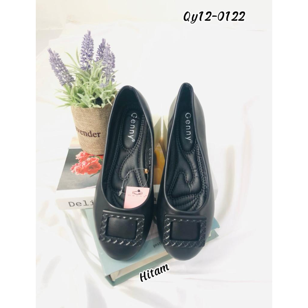 GENNY SEPATU WANITA  FLAT SHOES KERJA (QY12-0122)