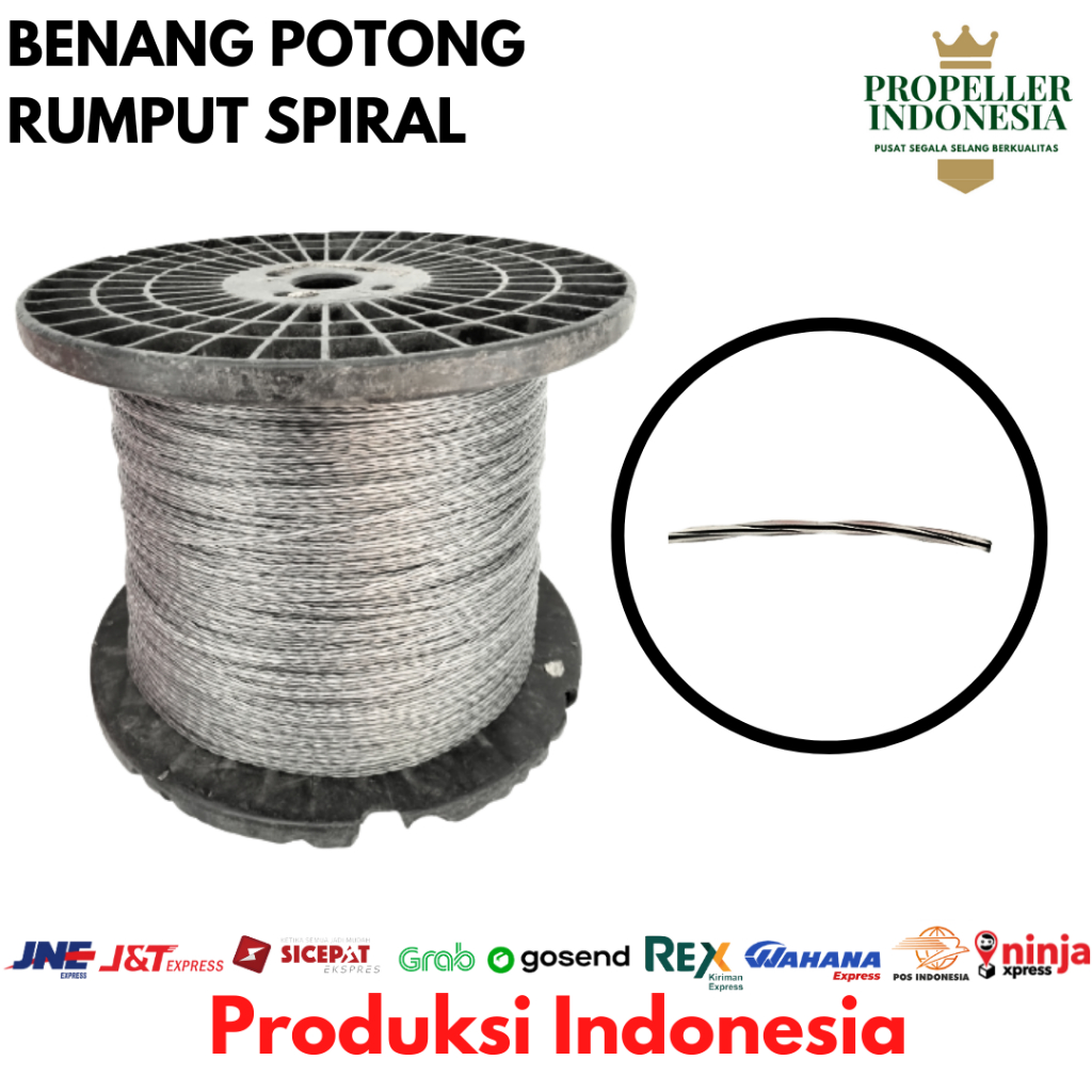 TALI SENAR POTONG RUMPUT SPIRAL 2.4mm PERMETER Benang Potong Rumput