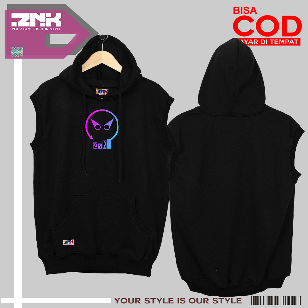 ZENAKA Hoodie vest pria Jaket cowok cowok terbaru warna hitam Sweater wanita korean style lilac Vest rompi pria casual bandung