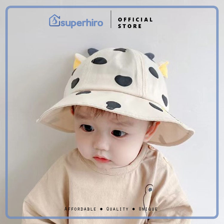 Topi Bucket Anak Bayi Cow Sapi Lucu Musim Semi Panas Summer Hat Cap