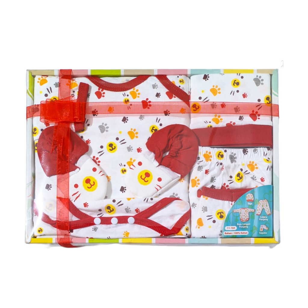 Baby Gift Set Jumper CAT PAW Kiddy 11164 | Paket Perlengkapan Baju Bayi Baru Lahir |KADO BAYI