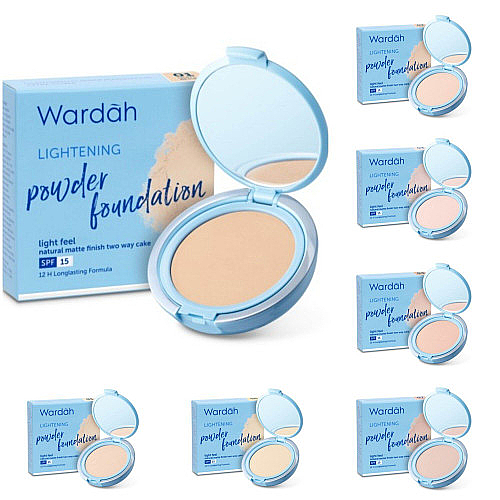 Wardah Lightening Powder Foundation Light Feel | Bedak Wardah TWC 12gr - Reffil Natural
