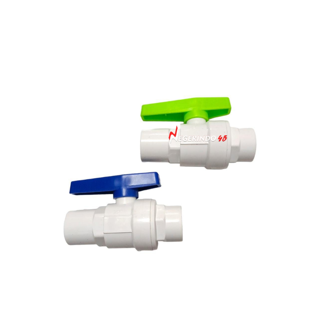 STOP KRAN AIR TEBAL POLOS 1/2&quot; 3/4 INCH BALL VALVE PVC WARNA