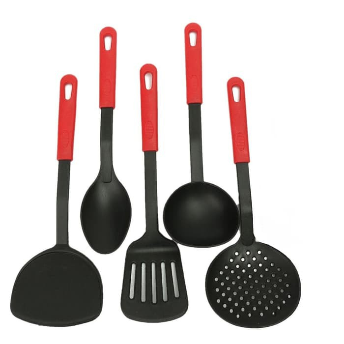 Spatula Nylon 6 PCS With Hanger Kitchen Tools Set NAKAMI Sutil Dapur