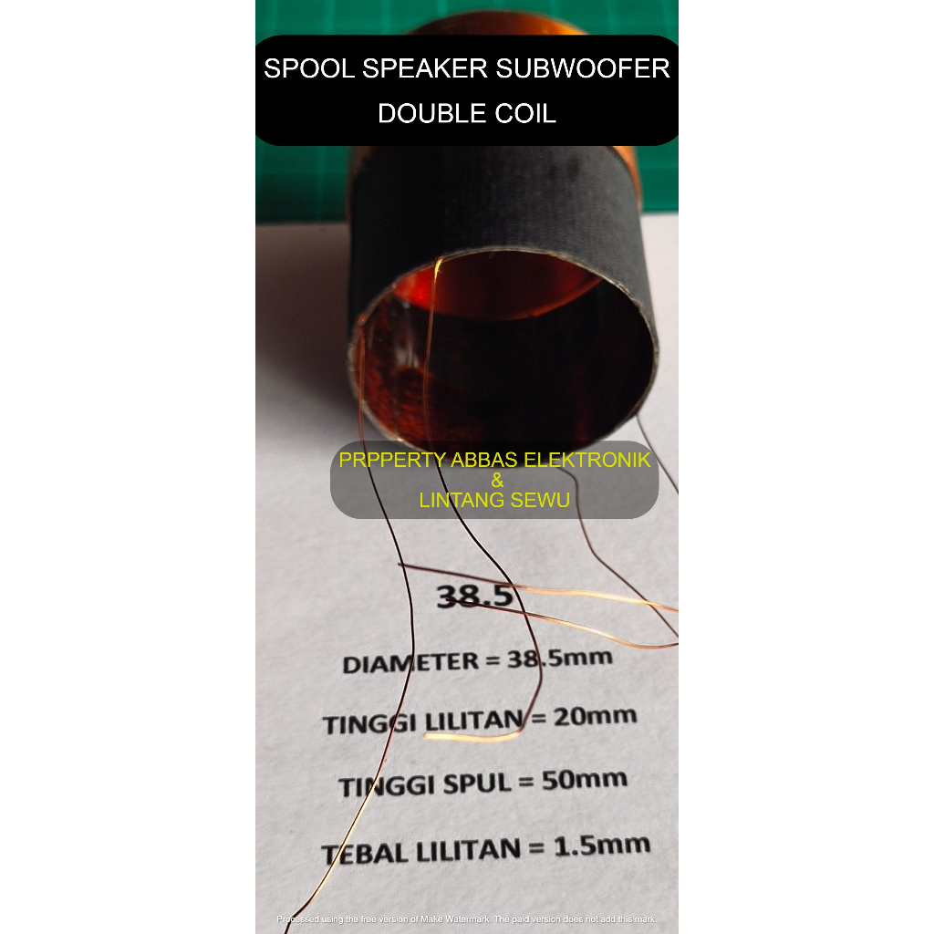 DOUBLE COIL SPUL SPEAKER 38.5 SUBWOOFER DOBEL COIL SPOOL SPEAKER DOUBLE COIL SUB WOOFER 38.5