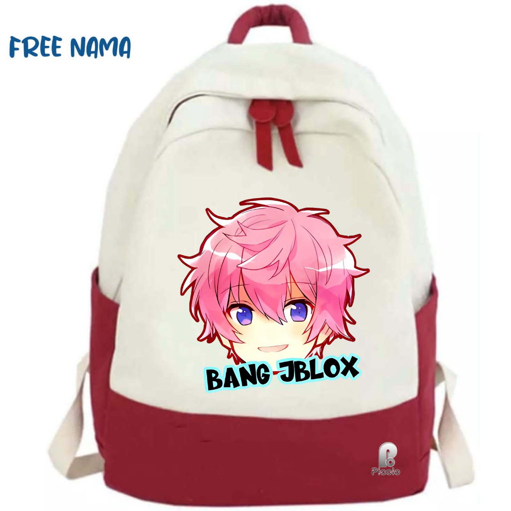 TAS RANSEL BACKPACK ANAK SEKOLAH MOTIF YOUTUBER BANG JBLOX UNISEX (FREE NAMA)