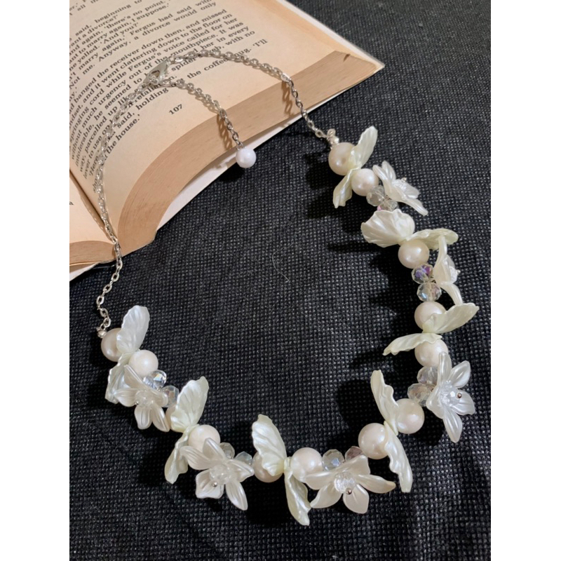 kalung aksesoris hijab non hijab mutiara