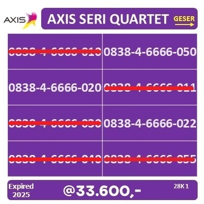 NOMOR CANTIK AXIS NOCAN