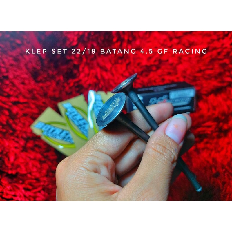 KLEP SET 22/19 BATANG 4.5 MM GF RACING - BOYRENK RACING CONCEPT