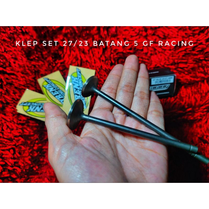 KLEP SET 27/23 BATANG 5MM GF RACING - BOYRENK RACING CONCEPT