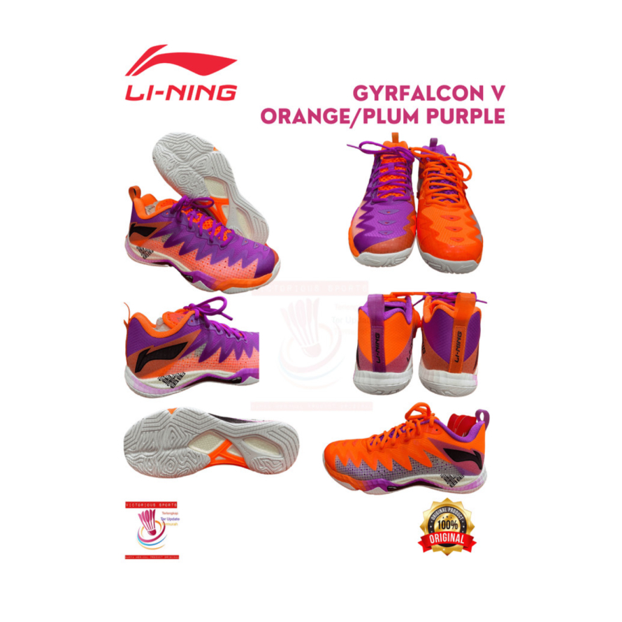 {MixaStore} SEPATU BADMINTON LINING GYRFALCON V AYAS026 ORIGINAL - STD WHITE/BLUE 39 2/3 Limited