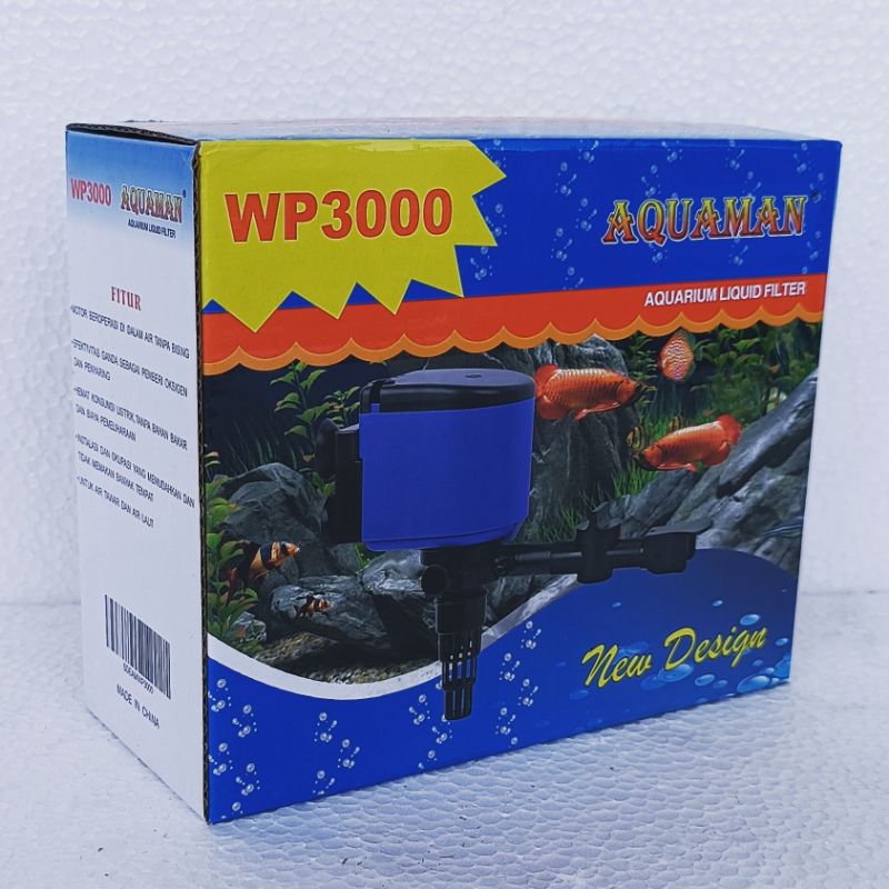 AQUAMAN WP 3000 mesin pompa celup akuarium ph power head waterpupmp submersible filter water pump akuarium 2000 lph keatas
